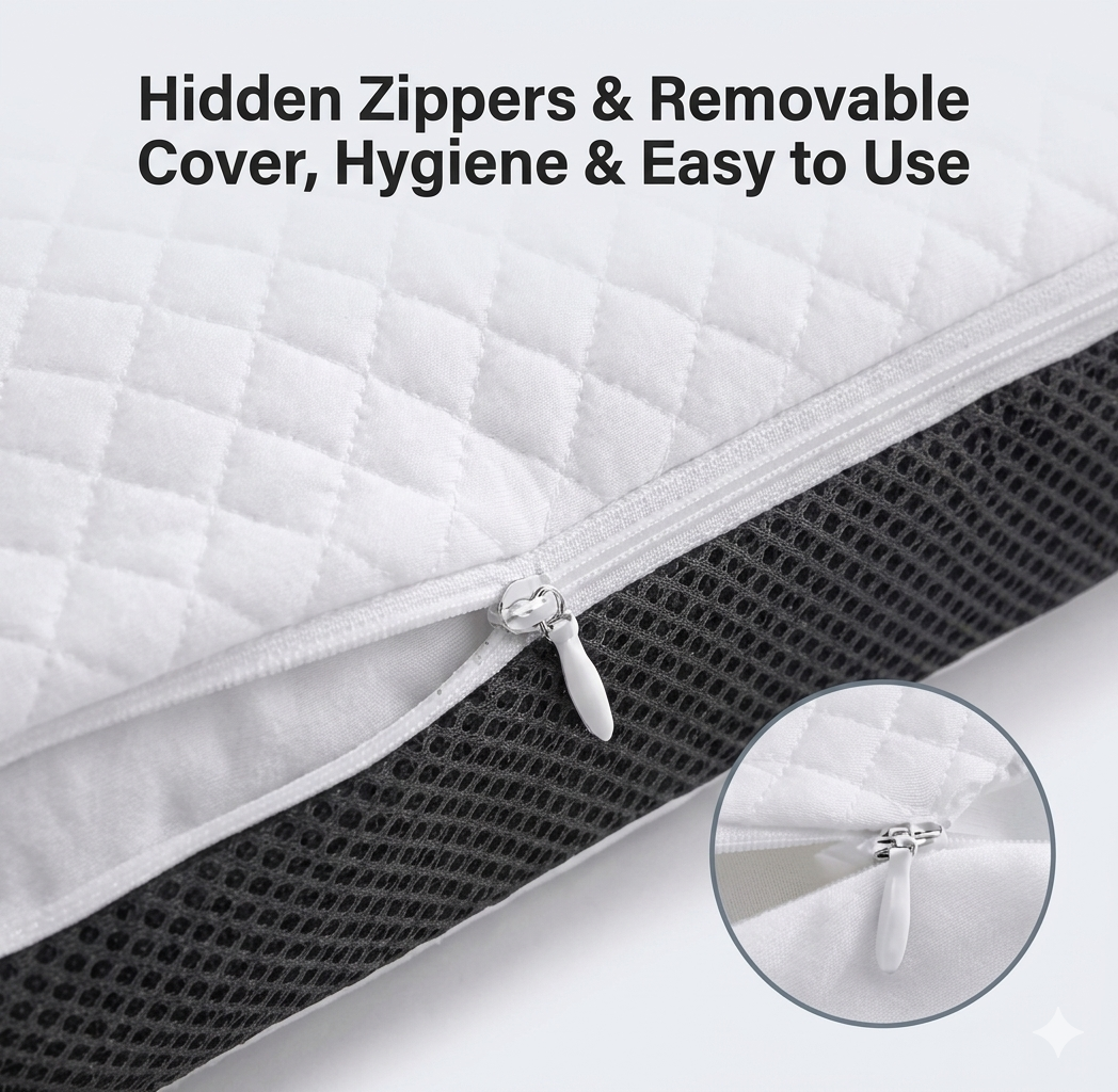 Memory foam orthopedic Cervical Contour Pillow