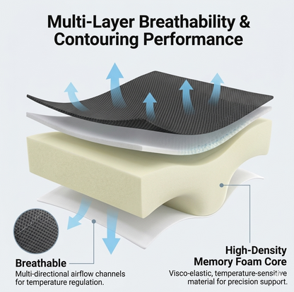 Memory foam orthopedic Cervical Contour Pillow